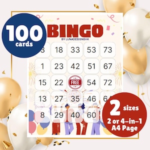 100 kart bingo