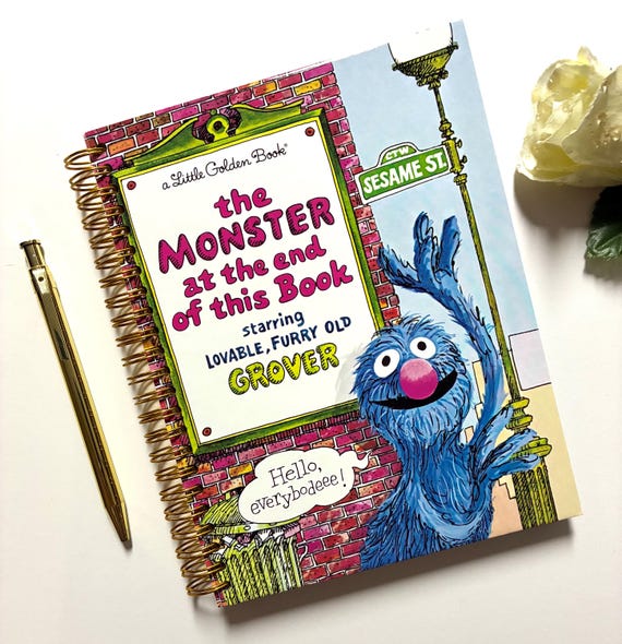 2026 - 2027 12 Month Academic Calendar /Planner Little Golden Book The Monster At The End Of This Book Planner /Journal Book Pages Included