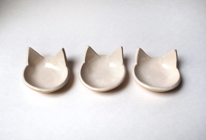 Lauren Sumner Pottery Ceramic Tea Bag Rest Jewelry Dish Spoon Rest White Cat Ring Dish Ring Holder Ring Bowl Pottery Cat Lover Gift Storage Organization Jewelry Storage Delage Com Br