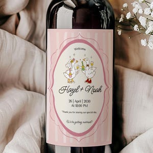 Custom Wedding Wine Label,Couple Wine Label,Personalised Wedding Prosecco Label,Champagne Bottle Label Wedding,Humans Are Getting Married