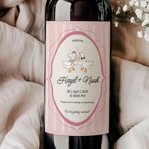 Custom Wedding Wine Label,Couple Wine Label,Personalised Wedding Prosecco Label,Champagne Bottle Label Wedding,Humans Are Getting Married