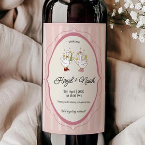 Custom Wedding Wine Label,Couple Wine Label,Personalised Wedding Prosecco Label,Champagne Bottle Label Wedding,Humans Are Getting Married