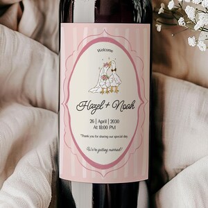 Custom Wedding Wine Label,Couple Wine Label,Personalised Wedding Prosecco Label,Champagne Bottle Label Wedding,Humans Are Getting Married