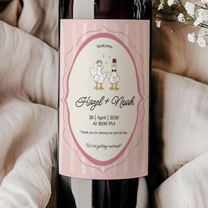 Custom Wedding Wine Label,Couple Wine Label,Personalised Wedding Prosecco Label,Champagne Bottle Label Wedding,Humans Are Getting Married
