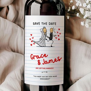 Custom Save The Dates,Custom Wedding Wine Label,Instant Download Save The Date,Custom Wedding Champagne ,Personalised Wedding Prosecco Label