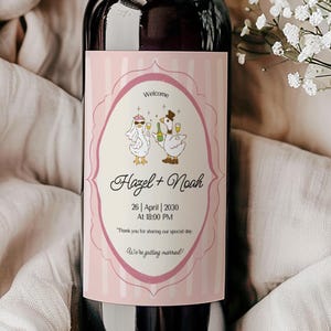 Custom Wedding Wine Label,Couple Wine Label,Personalised Wedding Prosecco Label,Champagne Bottle Label Wedding,Humans Are Getting Married