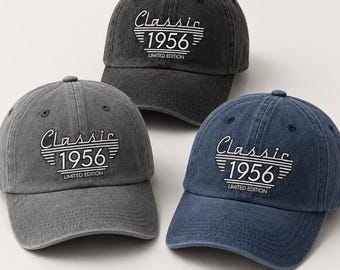 Gorra de béisbol clásica vintage de 1956, gorra de papá de edición limitada, gorra de regalo retro para el Día del Padre, regalo de cumpleaños de 1956 para papá, abuelo, esposo, hombres,