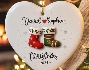 Personalized Couple Christmas Ornament 2025, Custom Couple Christmas 2025 Ornament, Together Ornament, New Couple Keepsake, Gift For Couple