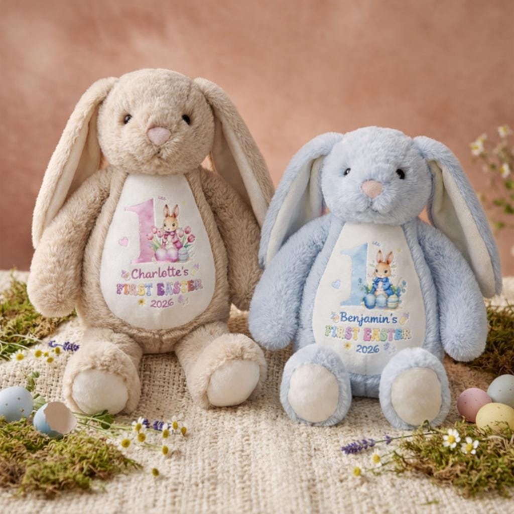 Personalized Baby Bunny Plush, My First Easter Gift, Custom Name ...
