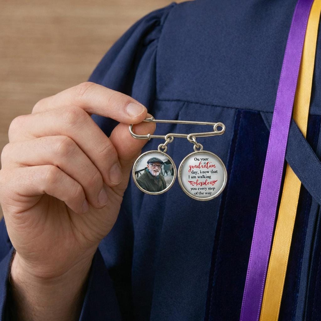 Personalized Memorial Graduation Photo Pin, Personalized Lapel Pin With ...