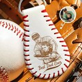 Custom Photo Drawing Best Dad Ever, Personalized Leather Baseball Keychain, Father's Day Gift For Dad, Husband, Dad Baseball Coach Gift