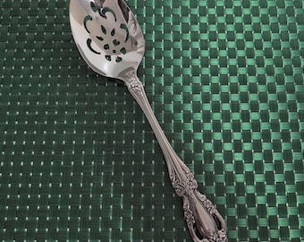 Cuchara de servir ranurada Oneida RAPHAEL Distinction Deluxe de acero inoxidable HH Vintage Floral