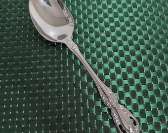 Cuchara de servir sólida Oneida RAPHAEL Distinction Deluxe de acero inoxidable HH Vintage Floral