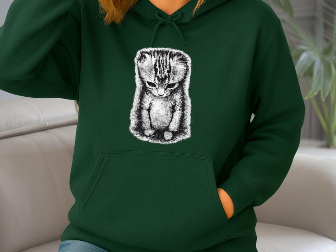 Sad Cat Hoodie, Depressed Cat Shirt, Introvert Aesthetic Sweatshirt ...