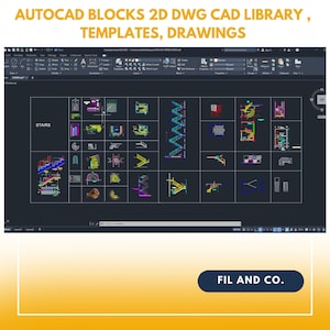 AutoCAD Blocks 2D DWG CAD Library | Stairs Staircase Furnishing | Architectural Drawings and Templates