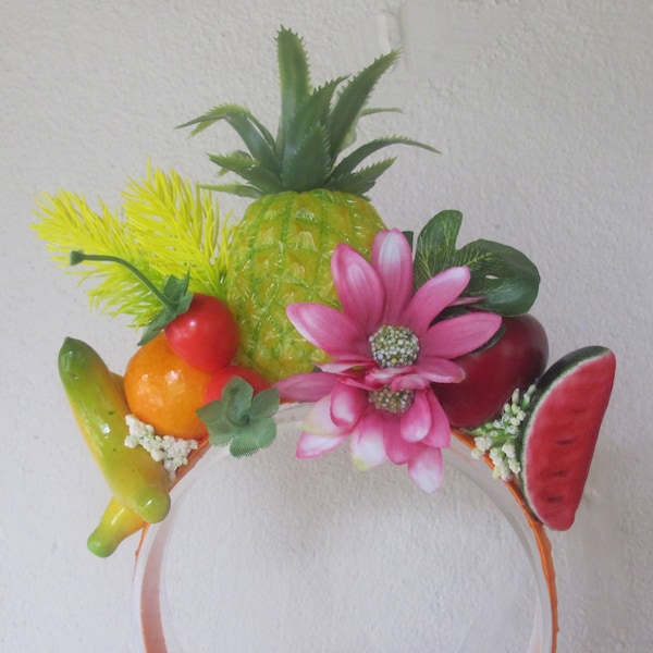 0-6M Pink Tropical Donut Headband main image 0
