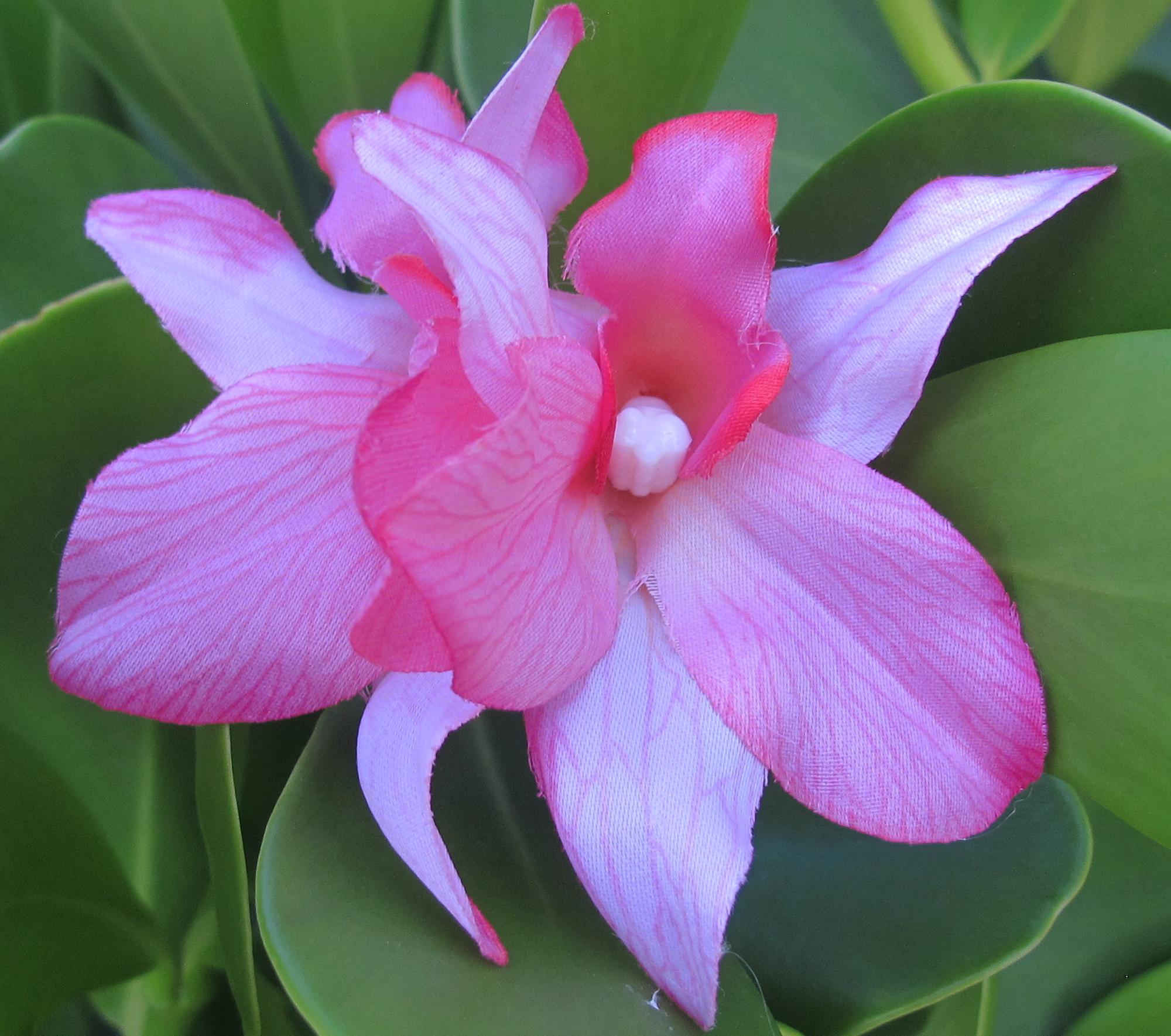 Double Hawaiian LIGHT PURPLE Dendrobium Orchids hair clip , hair flowers,  Wedding, beach party,tiki,bridal,silk flowers