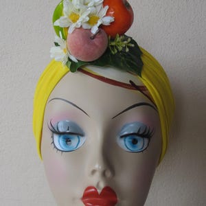 Tropical Fruits  YELLOW HEAD WRAP Carmen Miranda style