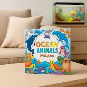 Ocean Animals Coloring Book | coloring book for adult and kids | 19 Printable Pages | Digital Download PDF for Kids & Adults