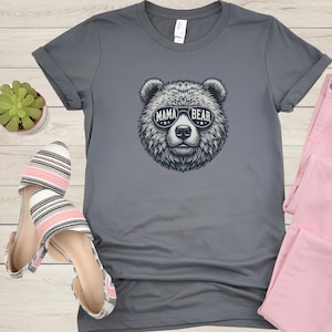 Mama Bear  Softstyle T-Shirt, Cute Gift for Moms, Perfect for Birthdays, Mother&#39;s Day, Casual Wear, Animal Lovers, Summer Vibes