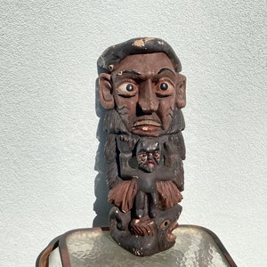 Antique 21&quot; Guerrero Mexican Folk Art Mask Handcarved