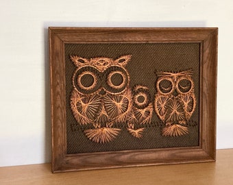Mod Copper Wire Owls Picture Nails 16.5L"