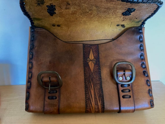Artisan 1960s Handmade Leather Briefcase - Truly … - image 10
