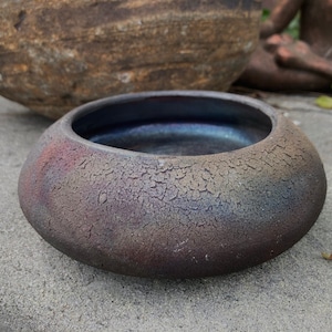 Small Raku Bowl Signed 6W&quot;