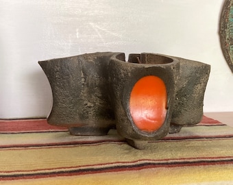 1960s Very Large Sand Cast Candle - Hard to Find