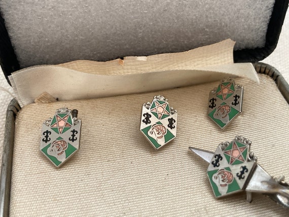 VTG Masonic Eastern Star Shirt Studs and Tie Clas… - image 5