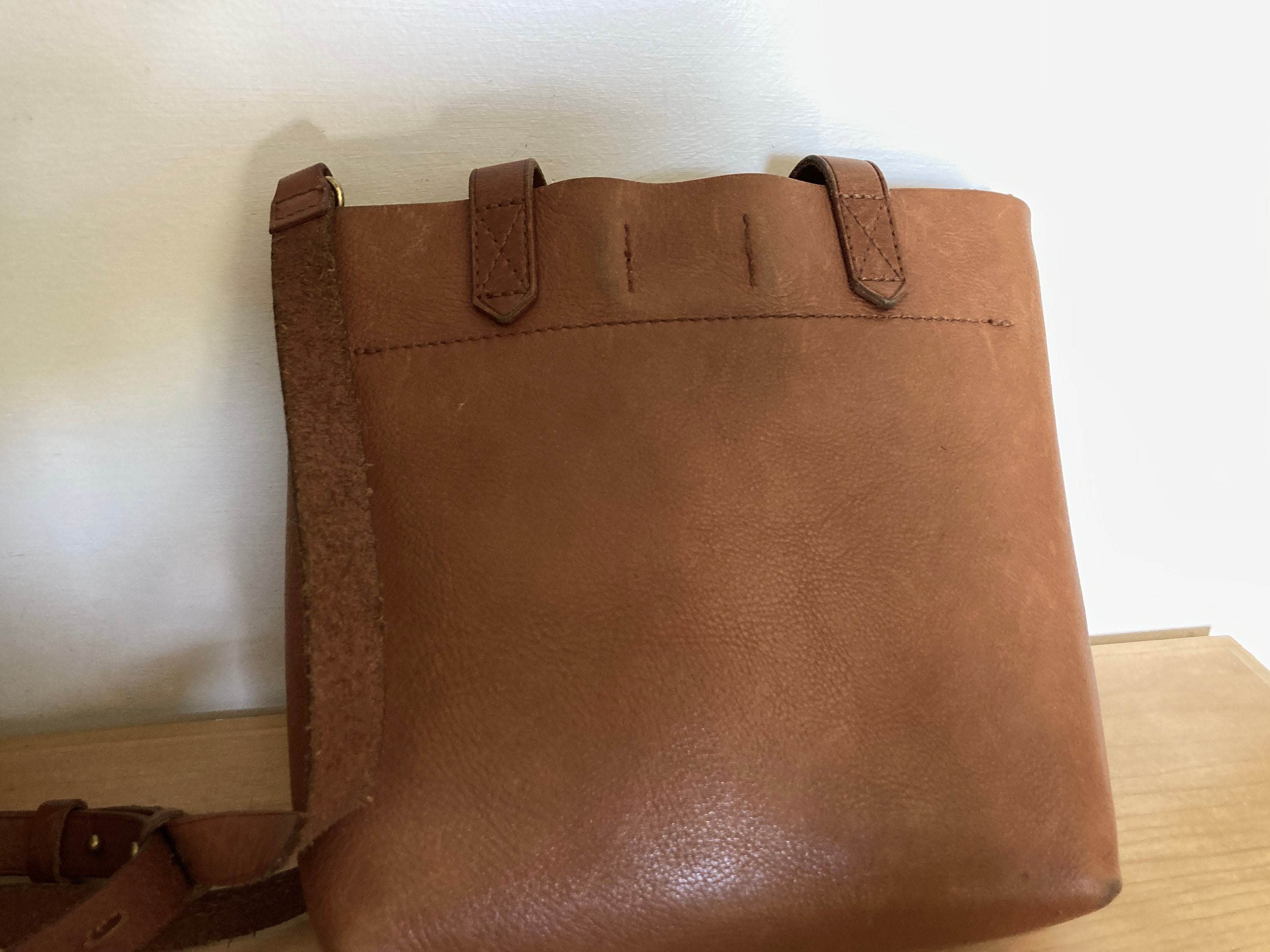 Vtg Madewell Leather Crossbody Tote Small Transport Tote Etsy UK