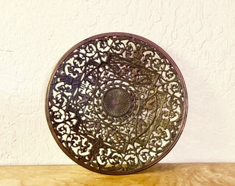 Antique Bronze Coalbrookdale 11.5W" Mythology Fruit Bowl Stamped on Bottom