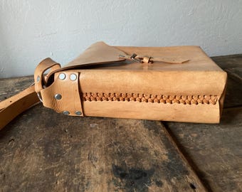 VTG Leather Cross Body 11T" Hard Leather Case iPad Bag Briefcase