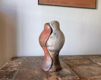 Smoke Fired Vessel Cynthia Ballinger 12T" Pottery Vase