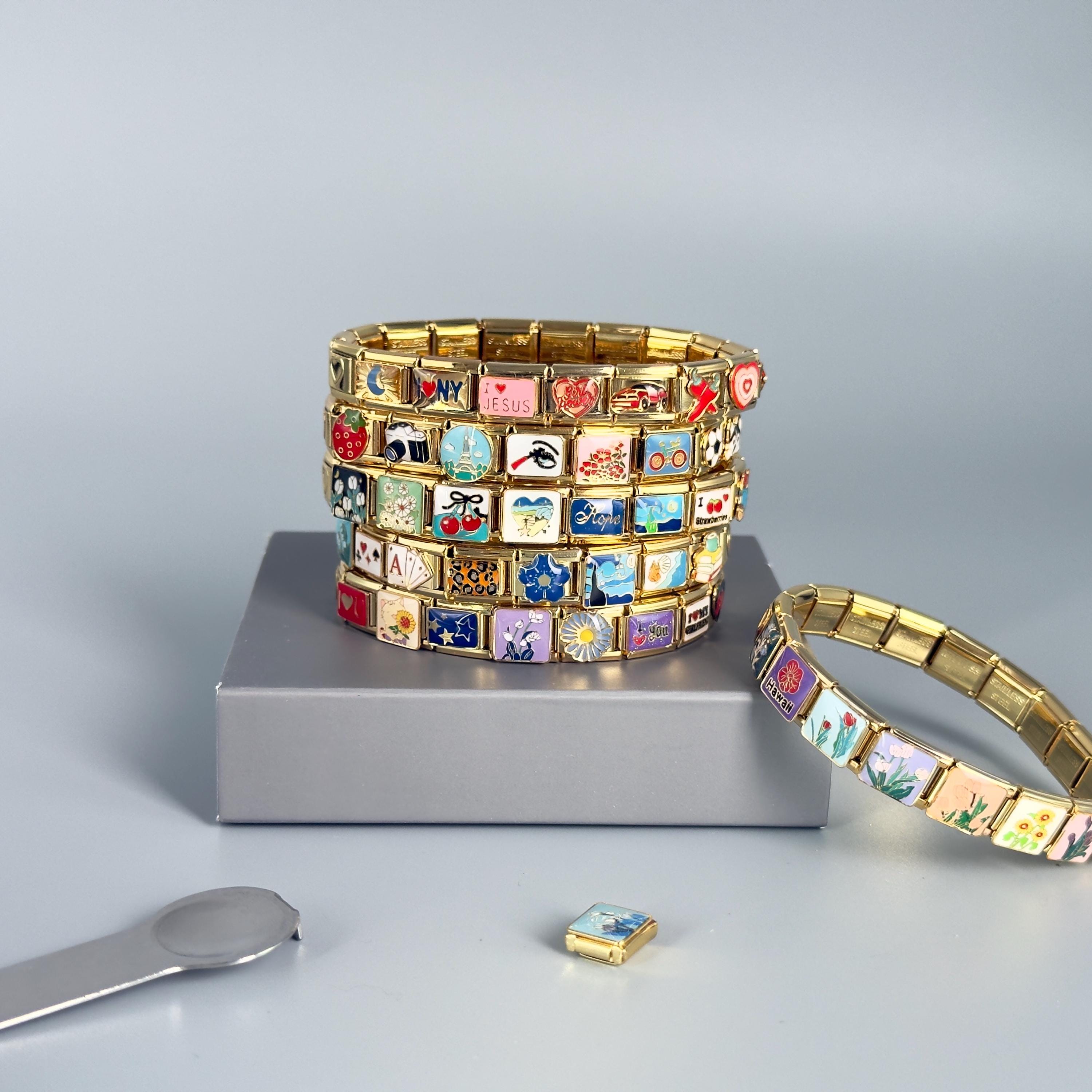 Italian charm bracelet links - Etsy 日本