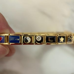 Gold Italian Bracelet, Custom Gold Italy Charms, Personalized Italian Bracelet Charms, Italy Bracelet, Gift for Her, Graduation Gift