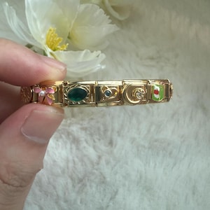 Custom Italian Charm Bracelet, Gold Italy Charms Bracelet, Vintage Best Friend Bracelet, Handmade Italian Watch Bracelets for Women Gifts