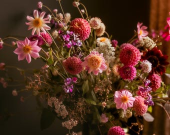 Original Floral Fine Art Photography - Instant Digital Download -Pink and Purple Floral Still Life