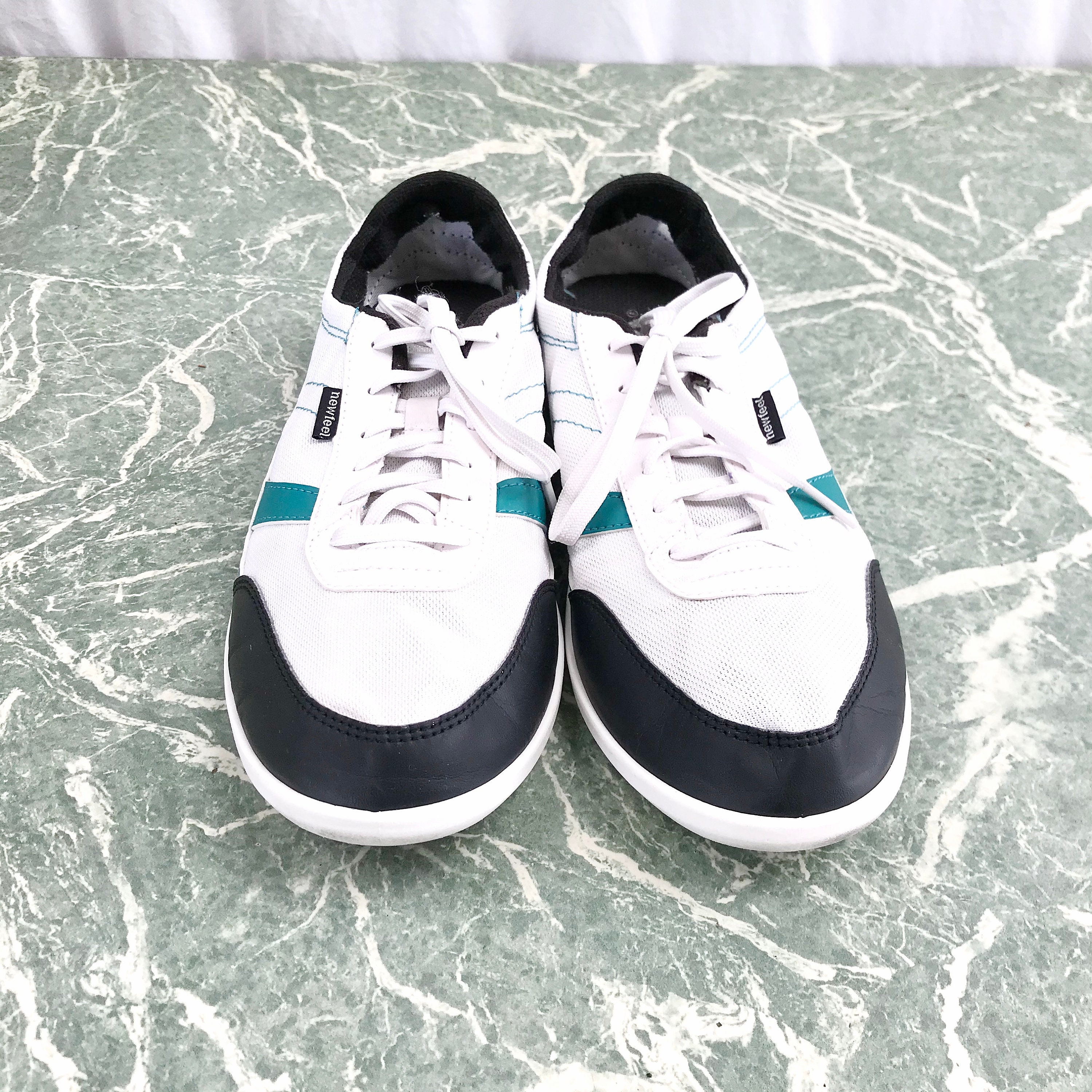 Newfeel Walking Shoes in White Teal Black Comfort Running - Etsy