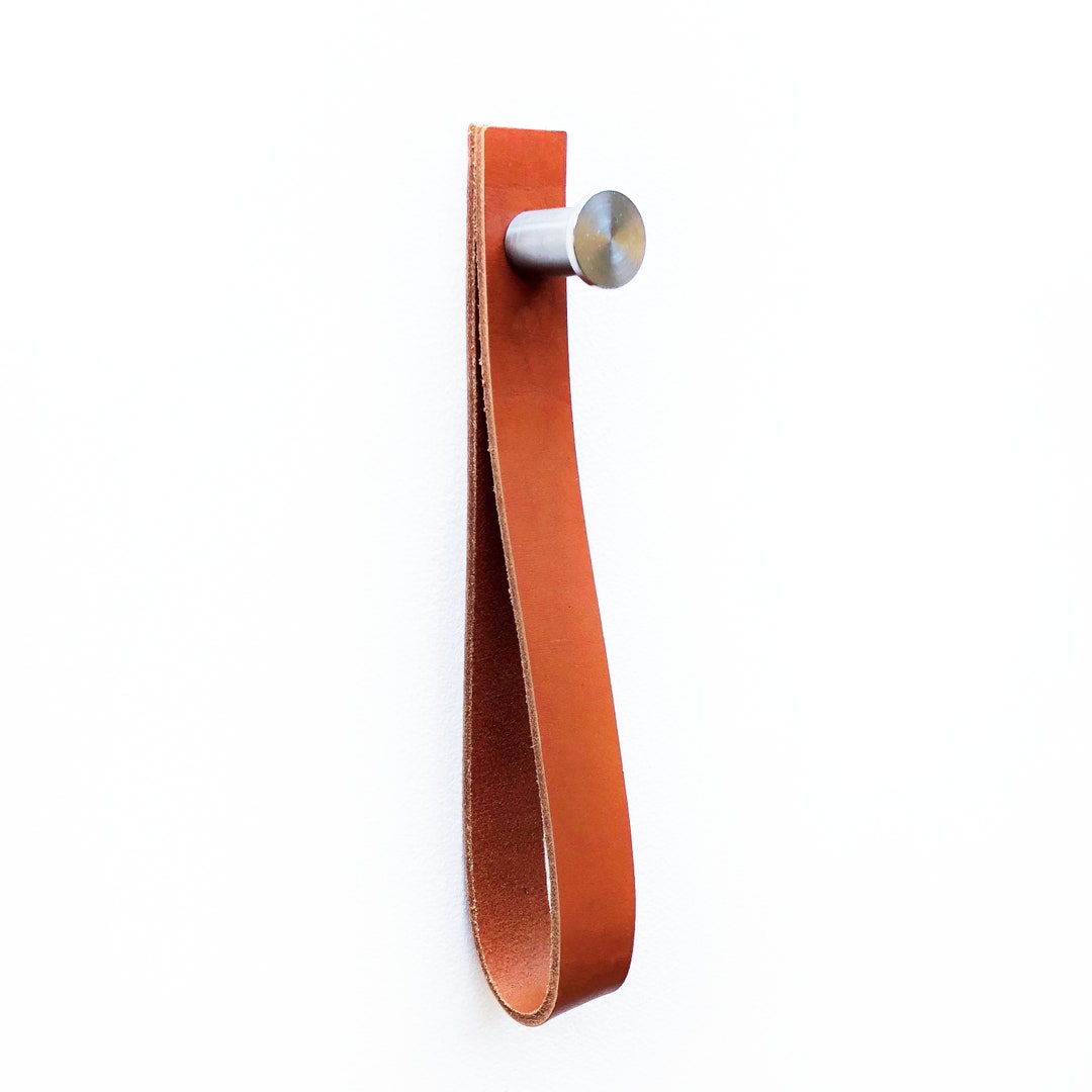 NOBI Leather MULTI STRAP Peg Combo Towel Rack Holder, Wall Hook Strap, Magazine Holder, Leather