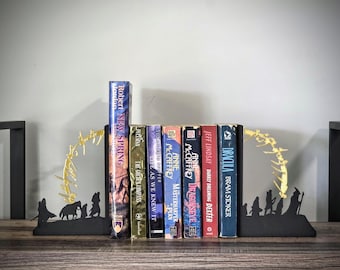 De boekensteunen met één ring silhouet