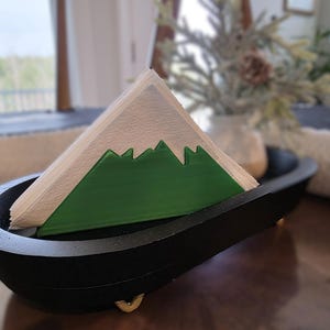 Verschneite Berge Serviettenhalter