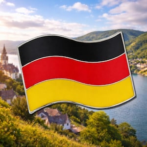 German Flag Badge - Butterfly Clasp