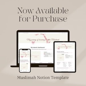 ムスリマのための Notion テンプレート、ToDo リスト、イスラム教プランナー、コーラン暗記トラッカー、ラマダン