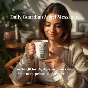 Personalized Angel Message Mug, Custom Name QR Code, 365 Daily Angel Messages Gift for Someone You Love image 7