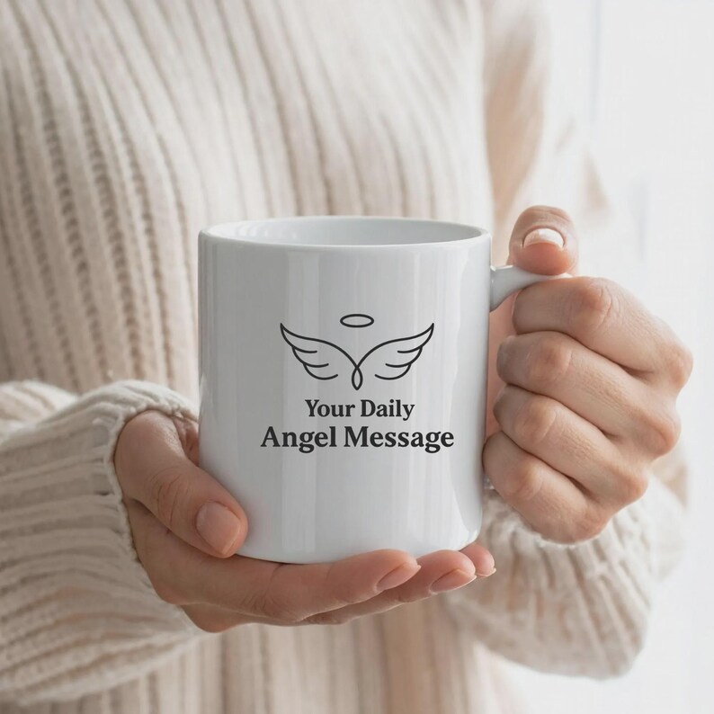 Personalized Angel Message Mug, Custom Name QR Code, 365 Daily Angel Messages Gift for Someone You Love image 11