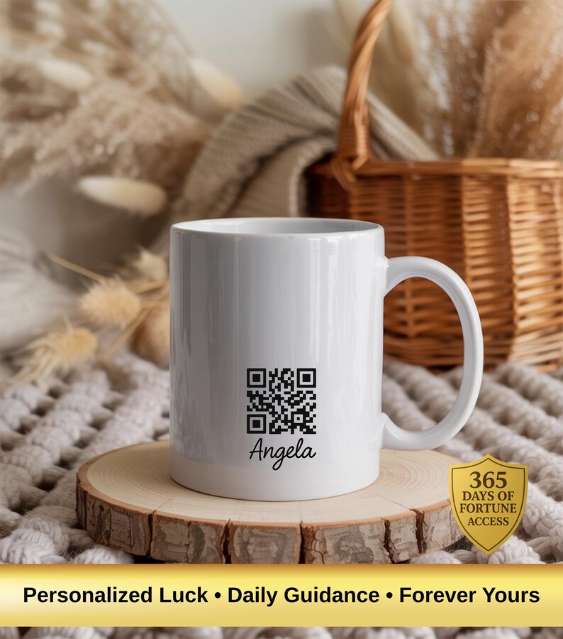 Personalized Fortune Mug With QR Code – 365 Daily Blessings & Hidden ...