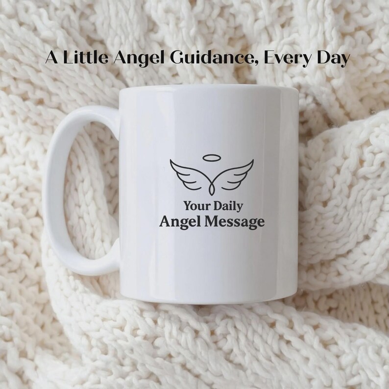 Personalized Angel Message Mug, Custom Name QR Code, 365 Daily Angel Messages Gift for Someone You Love image 6