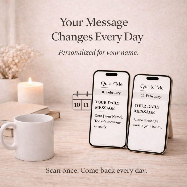 Personalized Angel Message Mug, Custom Name QR Code, 365 Daily Angel Messages Gift for Someone You Love image 2