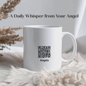 Personalized Angel Message Mug, Custom Name QR Code, 365 Daily Angel Messages Gift for Someone You Love image 9